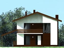 Бесплатный проект дома - КД80 - вид спереди